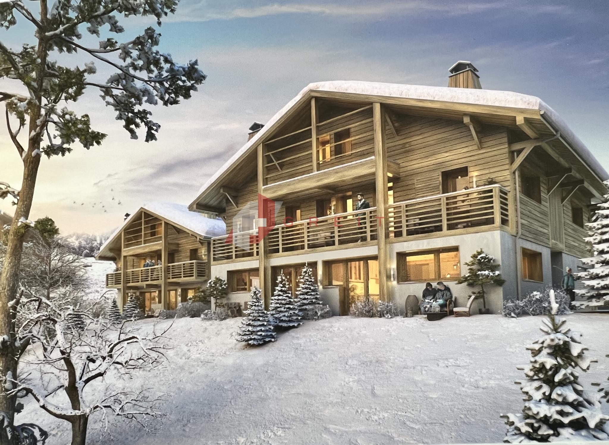 4 appartements neufs avec vue imprenable sur le Mont-Blanc